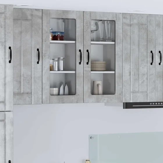 vidaXL Køkkenskab Lucca Betongrå 40x31x80 cm Konstrueret Træ