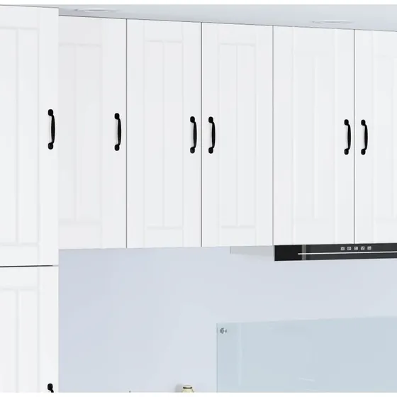 vidaXL Køkkenskab Lucca 2 stk Hvid 30 x 31 x 80 cm Konstrueret træ