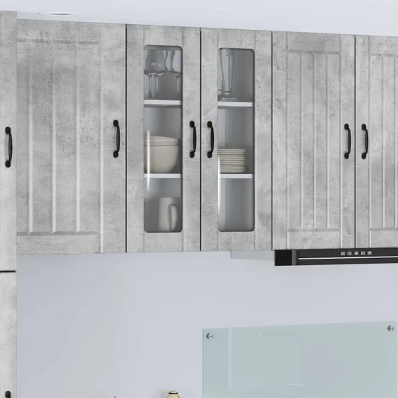 vidaXL Køkkenskab Lucca Betongrå 60x31x80 cm Konstrueret Træ