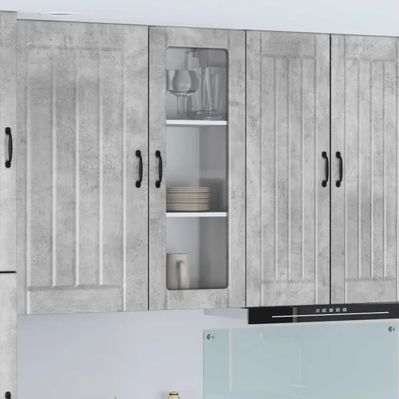vidaXL Køkkenskab Lucca Betongrå 40x31x100 cm Konstrueret Træ
