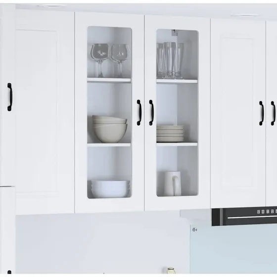 vidaXL Vægskab Lucca Hvid 80x31x100 cm Konstrueret Træ