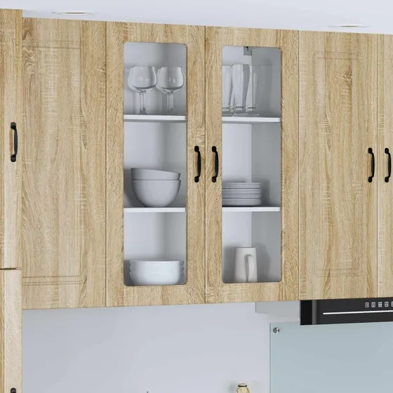 vidaXL Vægskab Lucca Sonoma-eg 80x31x100 cm Konstrueret træ