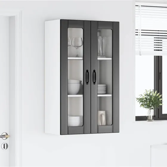 vidaXL Vægskab Lucca Sort 60x31x100 cm Konstrueret Træ