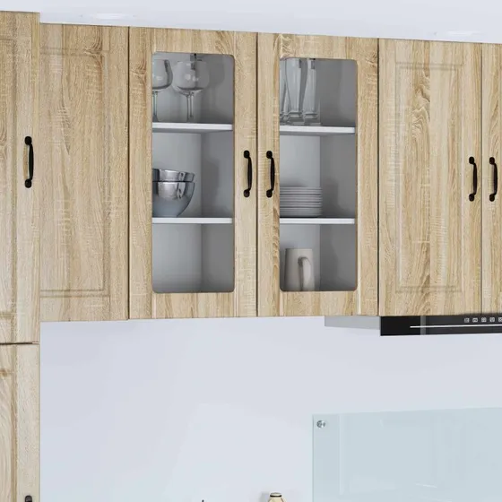 vidaXL Køkkenskab 2 stk Sonoma eg 40 x 31 x 80 cm Konstrueret træ