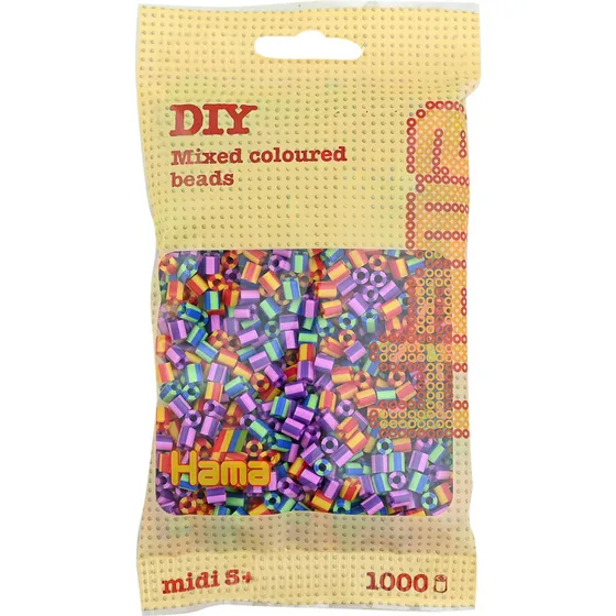 Hama Midi Perler 1000 stk Stribet Mix 92
