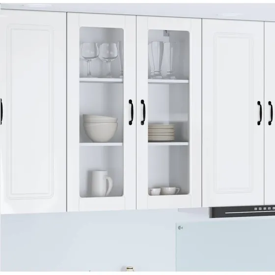 vidaXL Køkkenskab Høj gloss hvid 80x31x100 cm