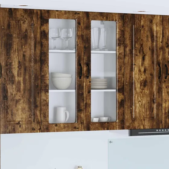 vidaXL Køkkenskab Røget Eg 80x31x100 cm Konstrueret Træ