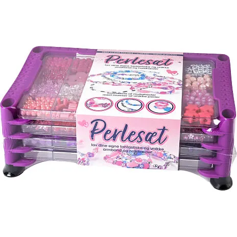 Gigantisk 4-lags perlesæt – 96 rum