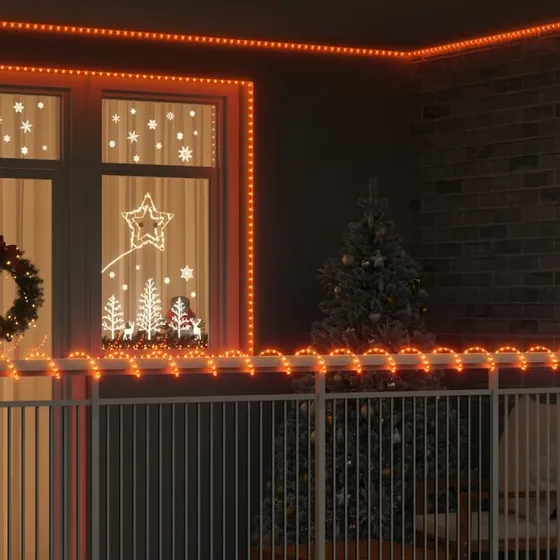 vidaXL Sejllys med 480 LED'er, varm hvid, 20 m