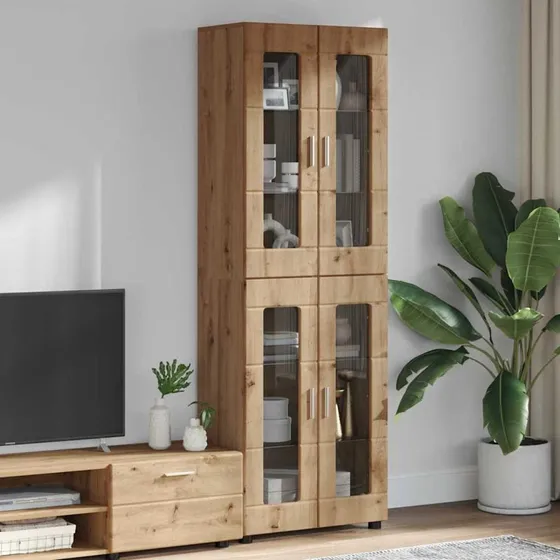 vidaXL FLORIN Artisan Egetræ Highboard 60x35x182 cm