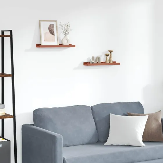 vidaXL Væghylde 2 stk Rød 40 x 9 x 3 cm Konstrueret Træ