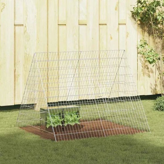 vidaXL Kaninbur Sølv 110 x 100 x 85 cm Galvaniseret Stål