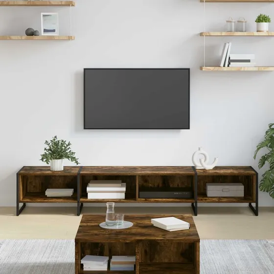 vidaXL TV-skab Røget Eg 170,5 x 36 x 30,5 cm Konstrueret træ