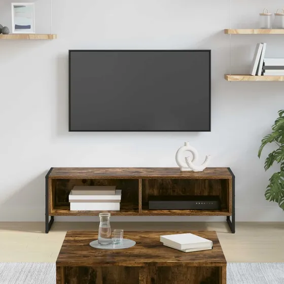 vidaXL TV-skab Røget Eg 100 x 36,5 x 30,5 cm Konstrueret Træ