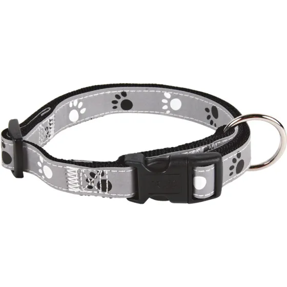 Trixie hundehalsbånd reflex 40-65 cm 25 mm grå/sølv