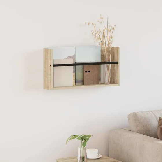 vidaXL Magasin Rack Sonoma eg 60 x 12 x 30 cm Konstrueret træ