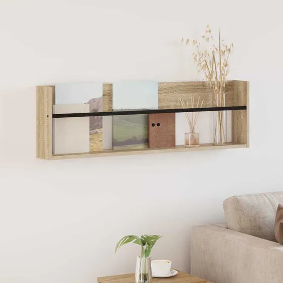 vidaXL Magasin Rack Sonoma eg 100 x 12 x 30 cm Konstrueret træ