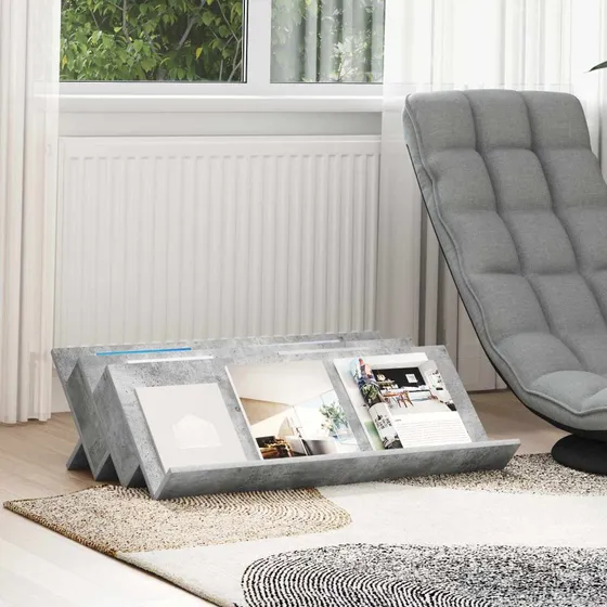 vidaXL Magasin Rack Beton Grå 90 x 53 x 28,5 cm Konstrueret Træ
