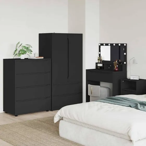 vidaXL Opbevaringsskabe Sort 80 x 48 x 105 cm Træ