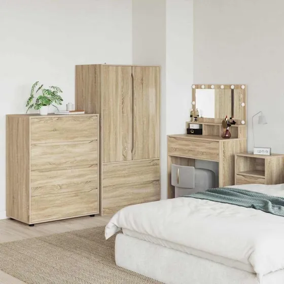 vidaXL Opbevaringsskabe Sonoma eg 80 x 48 x 105 cm træ