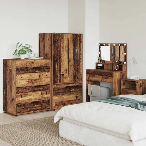 vidaXL Opbevaringsskabe Gammelt Træ 80x48x105 cm