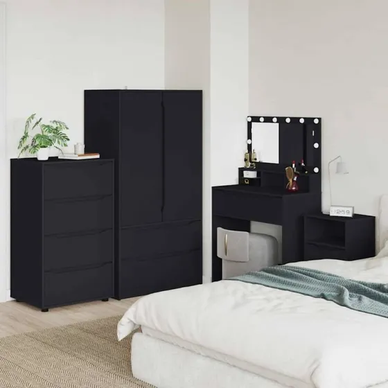 vidaXL Opbevaringsskab Sort 60 x 48 x 105 cm Konstrueret Træ