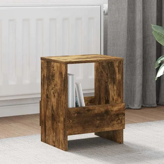 vidaXL Røget Eg Magasin Rack 35 x 30 x 45 cm