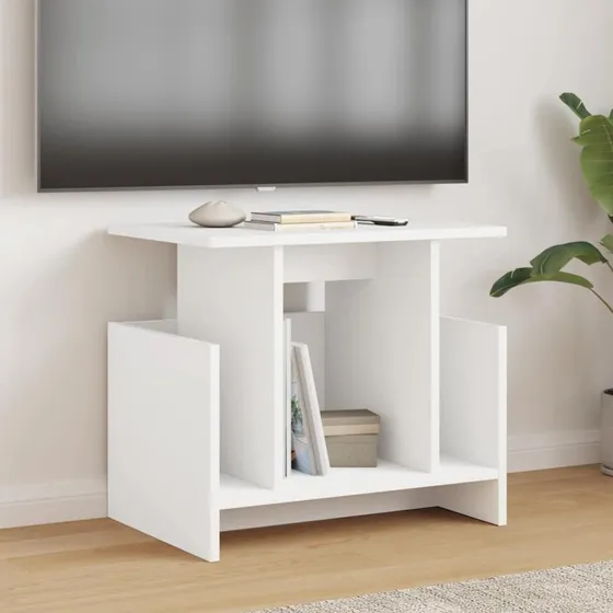 vidaXL TV-bord 2 stk, Hvid, 50 x 35 x 45 cm, Konstrueret træ