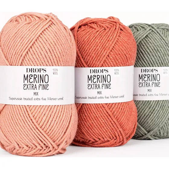 DROPS Merino Extra Fine Mix 08 Musegrå