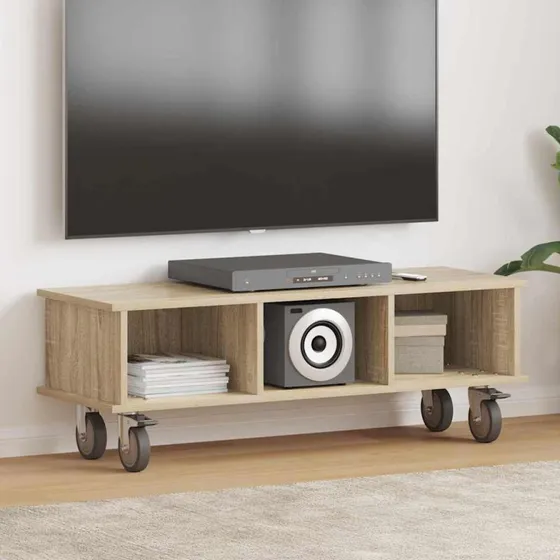 vidaXL TV-bord Sonoma eg 100 x 35 x 35 cm Konstrueret træ