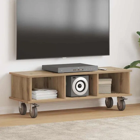 vidaXL TV-bord Artisan Egetræ 100 x 35 x 35 cm