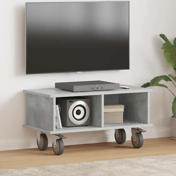 vidaXL TV-bord Beton Grå 68,5 x 35 x 35 cm Konstrueret træ
