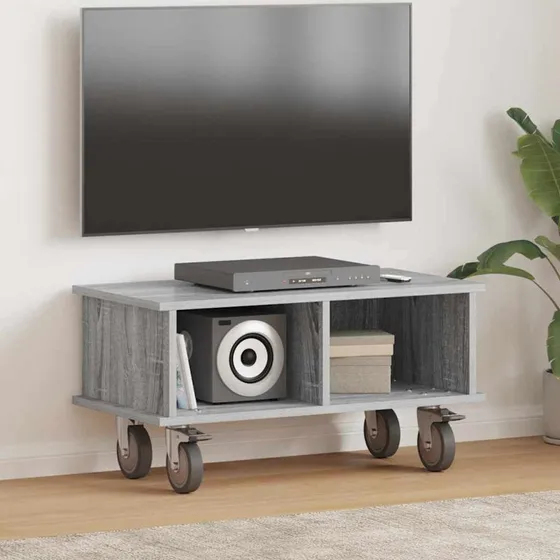 vidaXL TV-bord Grå Sonoma 68,5 x 35 x 35 cm Konstrueret træ