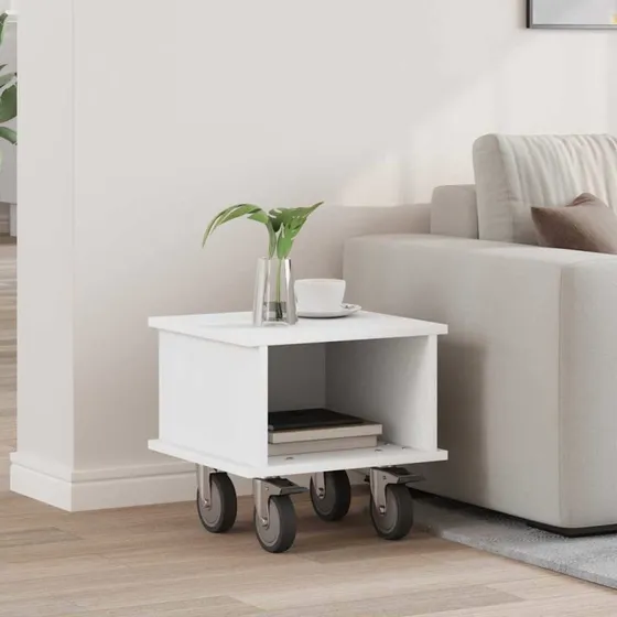 vidaXL TV-bord Hvid 37 x 35 x 35 cm Konstrueret træ