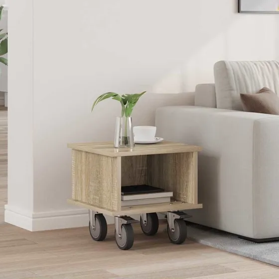 vidaXL TV-bord Sonoma eg 37 x 35 x 35 cm konstrueret træ