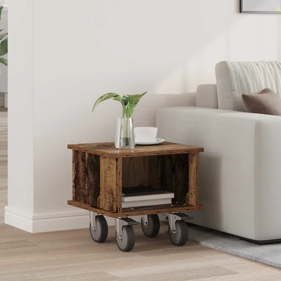 vidaXL TV-bord Gammelt træ 37 x 35 x 35 cm