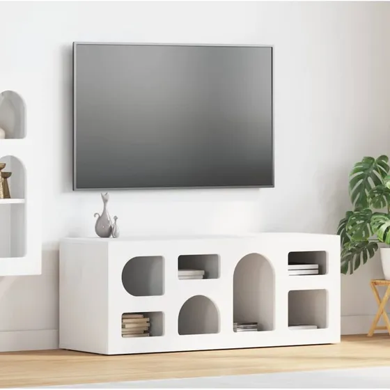 vidaXL TV-skab Hvid 100x35x40 cm Konstrueret Træ