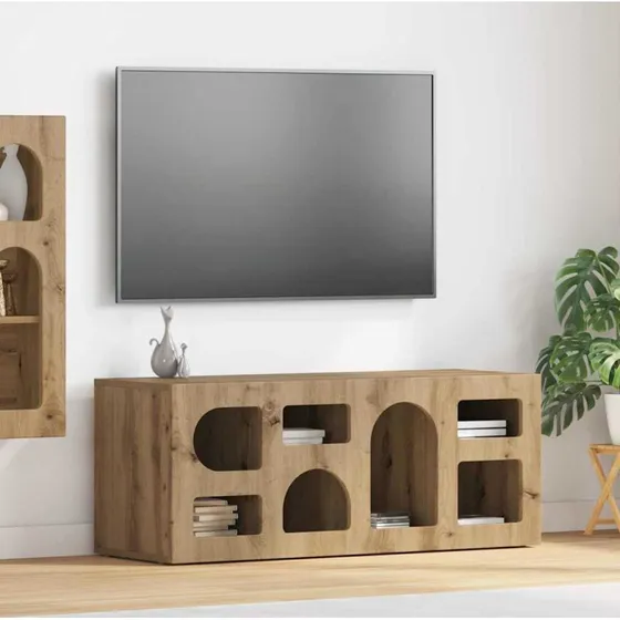 vidaXL TV-skab Artisan Egetræ 100 x 35 x 40 cm