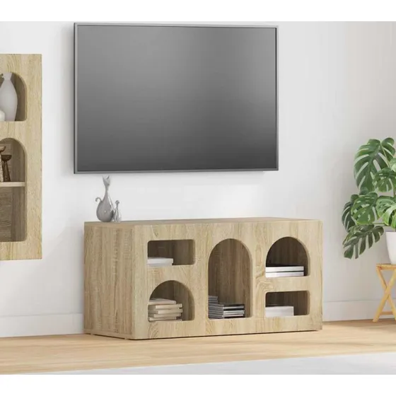 vidaXL TV-skab Sonoma eg 80 x 35 x 40 cm, konstrueret træ