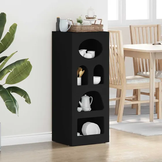 vidaXL Sideboard Sort 40 x 35 x 100,5 cm Konstrueret Træ