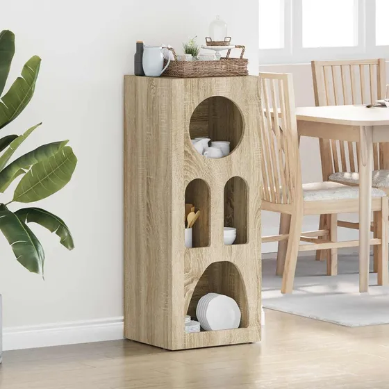 vidaXL Sideboard Sonoma eg 40 x 35 x 100,5 cm Konstrueret træ