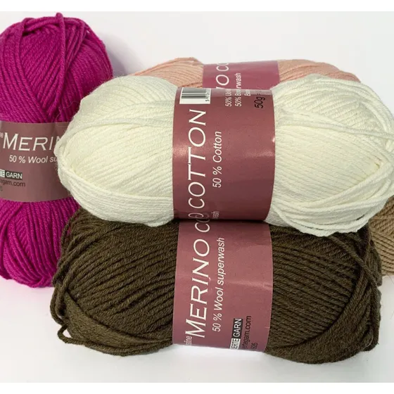 Hjertegarn Merino Cotton 403 Koksgrå