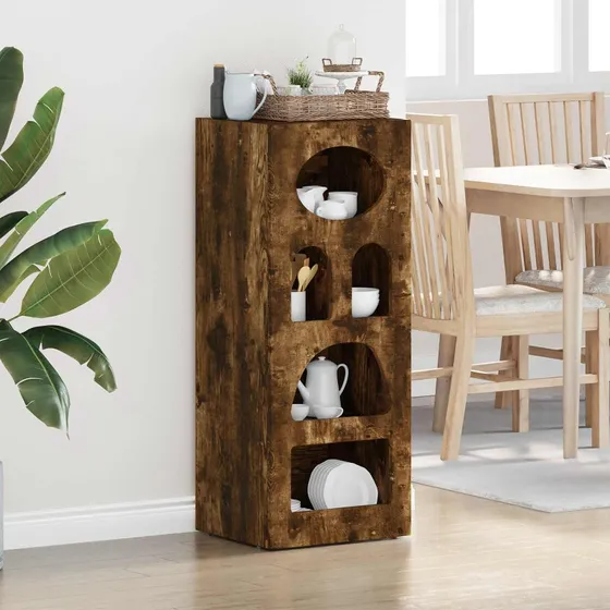 vidaXL Sideboard Røget Eg 40x35x100,5 cm Konstrueret Træ