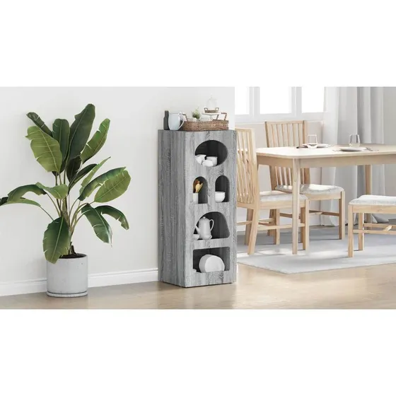 vidaXL Sideboard Grå Sonoma 40 x 35 x 100,5 cm Konstrueret Træ