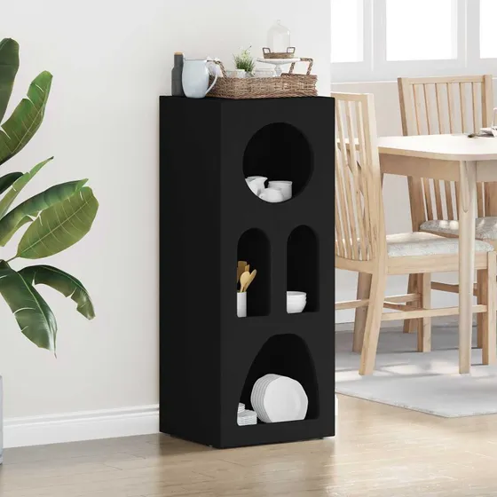 vidaXL Sideboard Sort 40 x 35 x 100,5 cm Konstrueret Træ
