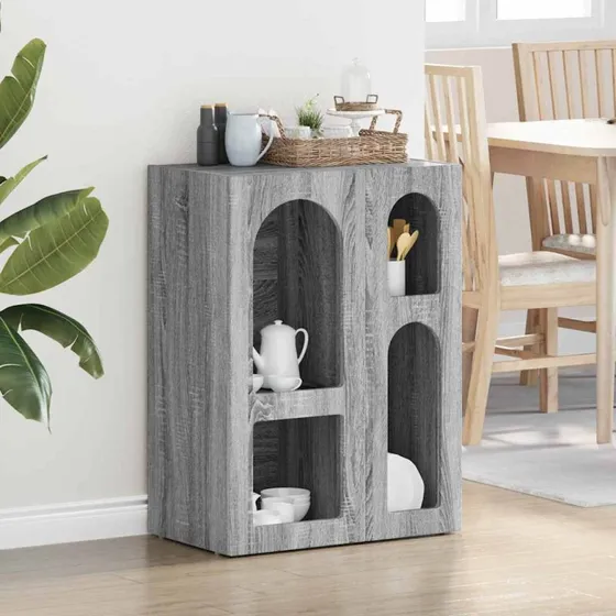 vidaXL Sideboard Grå Sonoma 59 x 35 x 80,5 cm Konstrueret Træ