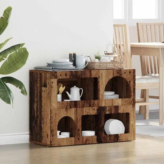 vidaXL Sideboard Gammelt Træ 80,5 x 35 x 59 cm