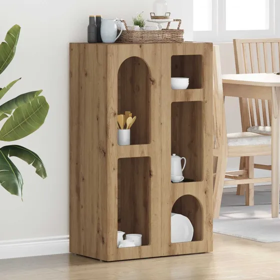 vidaXL Sideboard Artisan Egetræ 59 x 35 x 100,5 cm