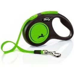 Flexi New Neon båndline 5 m – til hunde op til 25 kg