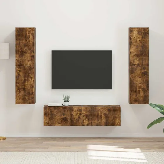 vidaXL 6-pcs Røget Eg TV-møbelsæt